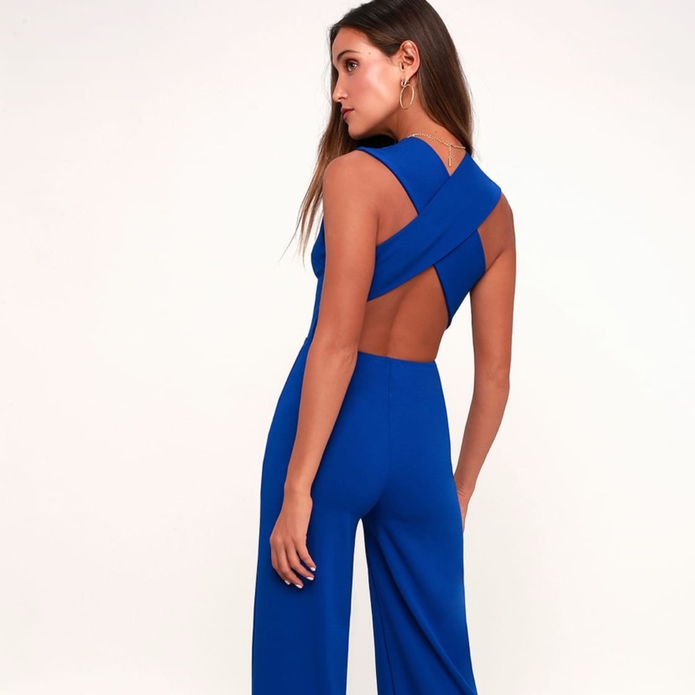 **SOLD** NWOT Royal Blue Lulu’s Jumpsuit